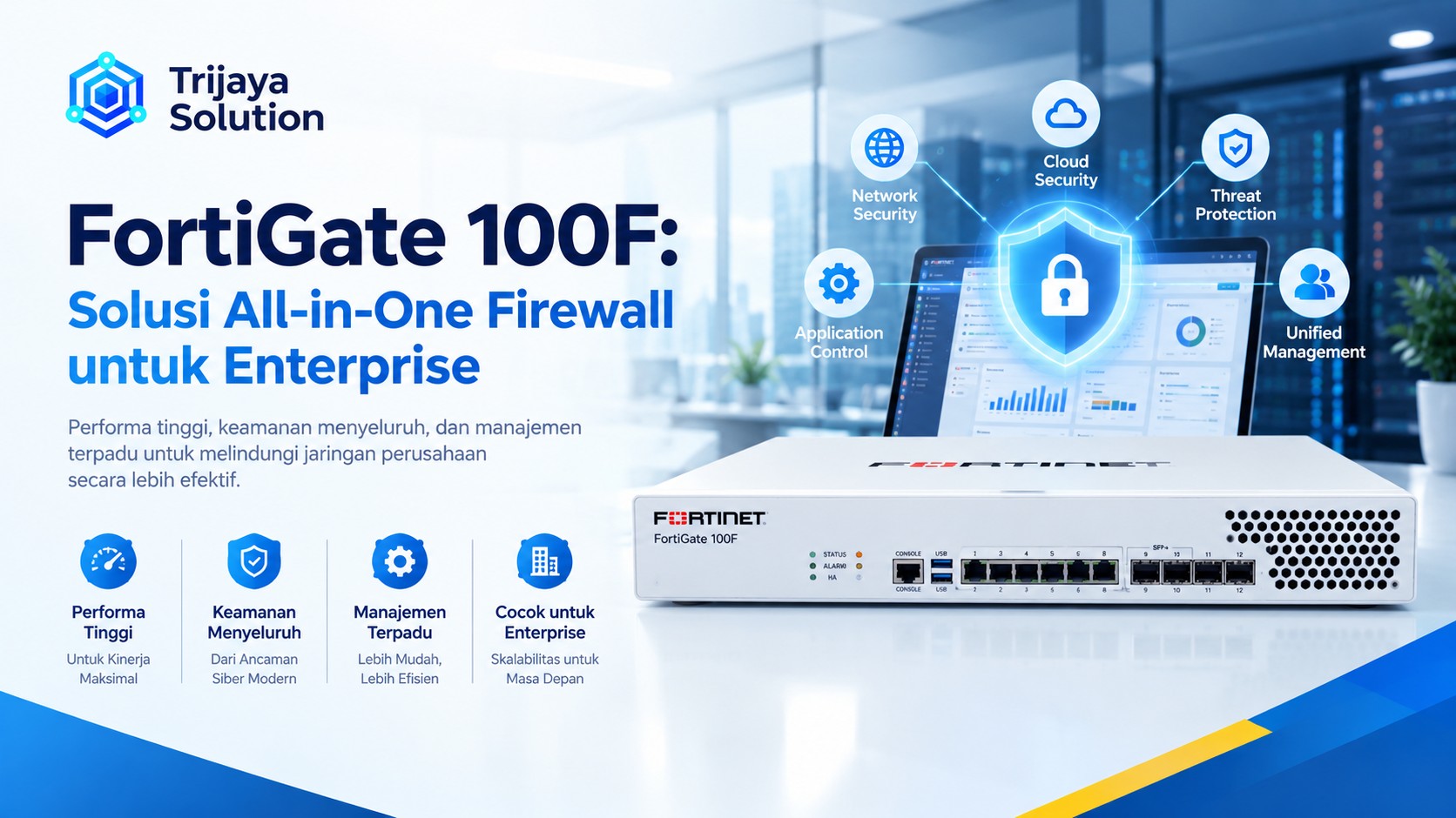 FortiGate 100F Solusi All-in-One Firewall untuk Enterprise